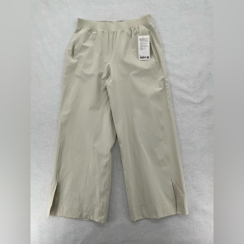 NWT Stretch Woven Wide-Leg High-Rise Pant‎ Bone Size XL